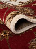 Kumkapi Cream & Beige Hand-Knotted Rug 7'11" x 10'1" ED270 – rolled view