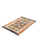 Anatolian Cream & Red Handwoven Kilim 3'3" x 4'9" ED36 – close-up texture