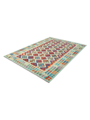 Anatolian Multicolor Handwoven Kilim 6'7" x 9'6" ED5 – close-up texture