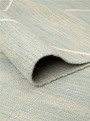 Modern Green & Cream Handwoven Kilim 6' x 8'4" ED50 – rolled view