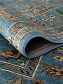 Sultani Multicolor Hand-Knotted Rug 6' x 13'9" ED52 – rolled view