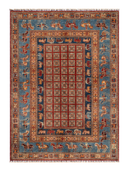 Pazyryk Multicolor Hand-Knotted Rug 5' x 7' ED54 – top view