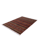 Khorjin Multicolor Hand-Knotted Runner 0'4" x 7'10" ED55 – close-up texture