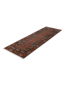 Pazyryk Multicolor Hand-Knotted Runner 2'9" x 8'6" ED56 – close-up texture