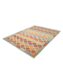 Anatolian Multicolor Handwoven Kilim 6'11" x 9'10" ED6 – close-up texture