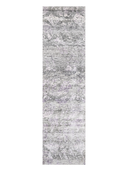 Bamboo Silk Beige & Gray Hand-Knotted Runner 2'8" x 9'10" ED70 – top view