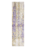Bamboo Silk Cream & Lilac Hand-Knotted Runner 2'7" x 9'11" ED72 – top view