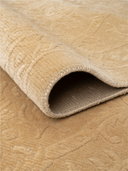 Almira Gold & Brown Hand-Knotted Rug 5'9" x 7'10" ED78 – rolled view