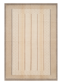 Kashmir Ecru & Beige Hand-Knotted Rug 5'7" x 7'10" ED79 – top view