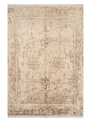 Heritage Cream & Brown Hand-Knotted Rug 5'11" x 8'2" ED84 – top view
