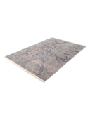 Heritage Gray & Blue Hand-Knotted Rug 5'7" x 7'11" ED85 – close-up texture