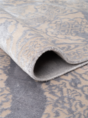 Heritage Gray & Blue Hand-Knotted Rug 5'7" x 7'11" ED85 – rolled view