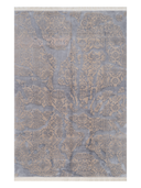 Heritage Gray & Blue Hand-Knotted Rug 5'7" x 7'11" ED85 – top view