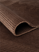 Almira Brown & Black Hand-Knotted Rug 5'7" x 8'1" ED88 – rolled view