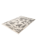 Heritage Cream & Gray Hand-Knotted Rug 5'8" x 8' ED89 – close-up texture