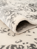 Heritage Cream & Gray Hand-Knotted Rug 5'8" x 8' ED89 – rolled view