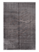 Bamboo Silk Charcoal & Gray Hand-Knotted Rug 5'5" x 7'10" ED90 – top view