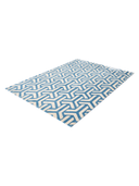Almira Blue & White Hand-Knotted Rug 5'11" x 8' ED92 – close-up texture