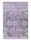 Bamboo Silk Lilac & Gray Hand-Knotted Rug 5'7" x 8'1" ED97 – top view