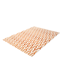 Almira Cream & Orange Hand-Knotted Rug 5'8" x 7'8" ED98 – close-up texture