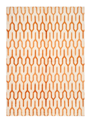 Almira Cream & Orange Hand-Knotted Rug 5'8" x 7'8" ED98 – top view