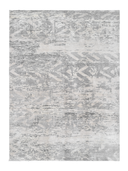 Bamboo Silk Gray & White Hand-Knotted Rug 5'9" x 11'1" ED99 – top view